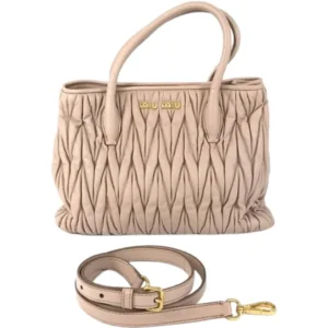 ミュウミュウ マテラッセ ハンドバッグ レザー