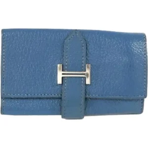 エルメス ベアン キーケース レザー □I刻印 シルバー金具