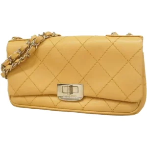 シャネル ワイルドステッチ 2.55 チェーンショルダーバッグ ラムスキン