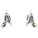 セリーヌ ノットダブルフープ ピアス