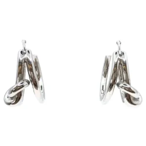 セリーヌ ノットダブルフープ ピアス