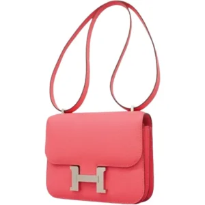 エルメス コンスタンス18 ショルダーバッグ レザー W刻印 シルバー金具