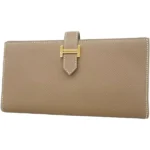 エルメス ベアンスフレ 財布 レザー C刻印 ゴールド金具