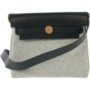 エルメス エールバッグジップ20 ショルダーバッグ キャンバス Ｋ刻印 ゴールド金具