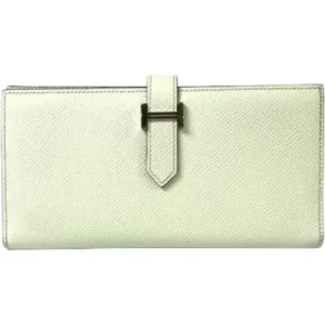 エルメス ベアンスフレ 財布 レザー C刻印 シルバー金具