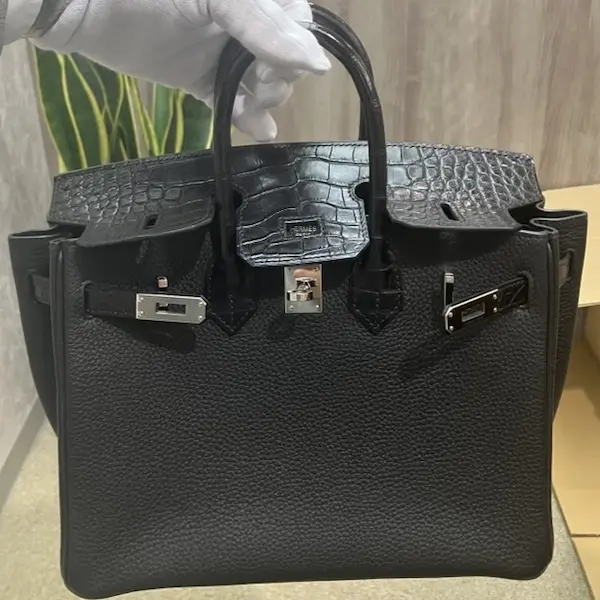 エルメス　バーキン25　クロコタッチ　U刻印
