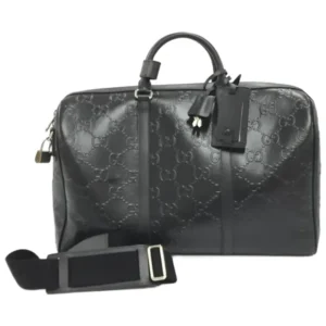 グッチ GGエンボス ボストンバッグ レザー