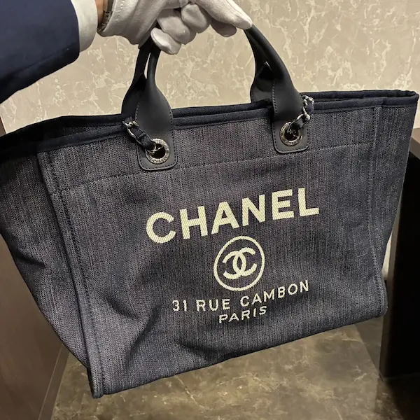 シャネル　ドーヴィル　デニム　トートバッグ