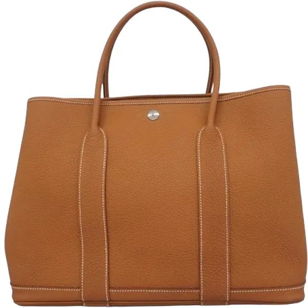 エルメス ガーデンパーティPM トートバッグ レザー U刻印 シルバー金具