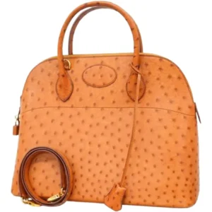 エルメス ボリード35 ハンドバッグ オーストリッチ ○V刻印 ゴールド金具