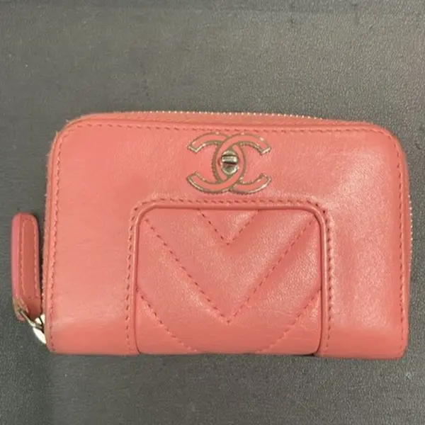 シャネル　マドモアゼル　ラムスキン　コインケース
