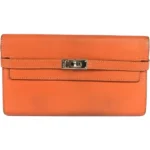 エルメス ケリーウォレットロング 財布 レザー T刻印 シルバー金具