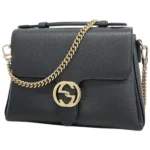 グッチ インターロッキングG ハンドバッグ レザー