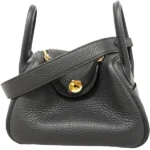 エルメス リンディミニ ショルダーバッグ レザー Z刻印 ゴールド金具