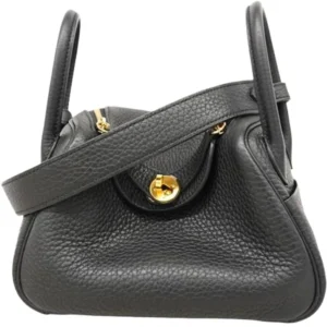 エルメス リンディミニ ショルダーバッグ レザー Z刻印 ゴールド金具