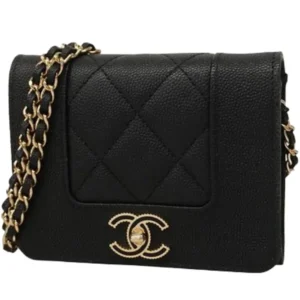 シャネル マドモアゼル チェーンウォレット キャビアスキン