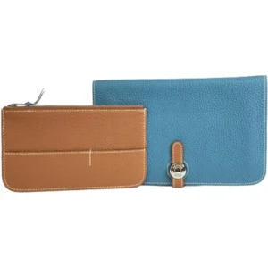 エルメス ドゴンGM 財布 レザー □I刻印 シルバー金具