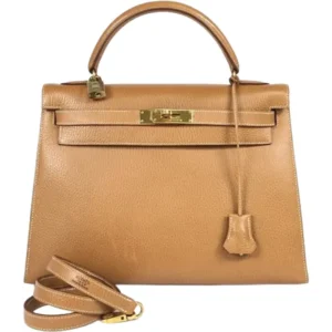 エルメス ケリー32 ハンドバッグ レザー ○X刻印 ゴールド金具