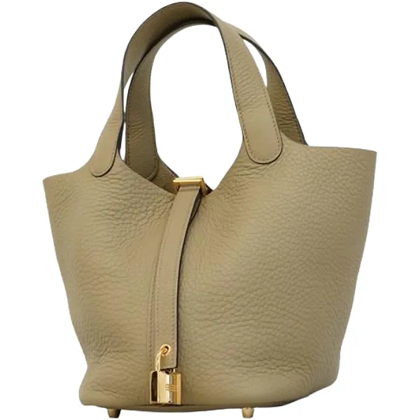 エルメス ピコタンロックPM ハンドバッグ レザー W刻印 ゴールド金具