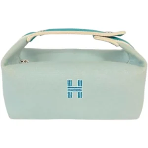 エルメス ブリッドアブラックPM ポーチ キャンバス シルバー金具