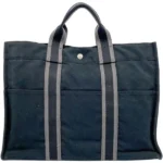 エルメス フールトゥMM トートバッグ キャンバス シルバー金具