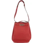 エルメス ソーケリー22 ショルダーバッグ レザー □P刻印 シルバー金具