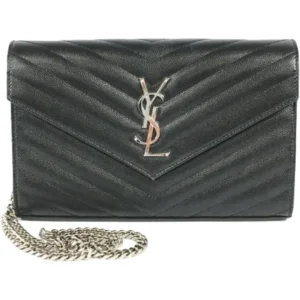 サンローラン クラシックモノグラム チェーンウォレット レザー