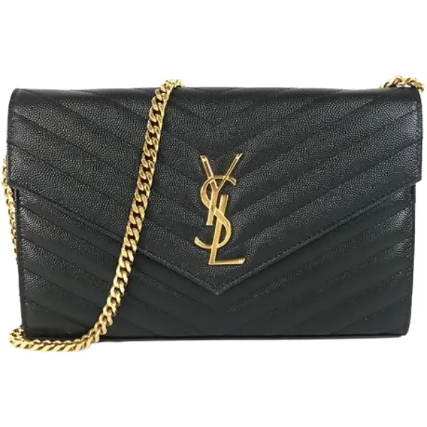 サンローラン クラシックモノグラム チェーンウォレット レザー