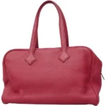 エルメス ヴィクトリア35 ボストンバッグ レザー T刻印 シルバー金具