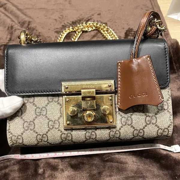 グッチ　パドロック　スモールチェーンバッグ　GGスプリーム