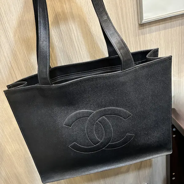 シャネル　キャビアスキン　ココマーク　トートバッグ