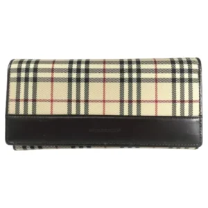 バーバリー 財布 ナイロンキャンバス レザー