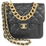 シャネル マトラッセ チェーンショルダーバッグ ラムスキン
