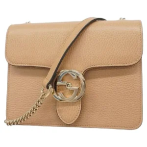 グッチ インターロッキングG ショルダーバッグ レザー