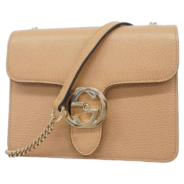 グッチ インターロッキングG ショルダーバッグ レザー