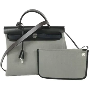 エルメス エールバッグジップ20 ショルダーバッグ キャンバス Ｋ刻印 ゴールド金具