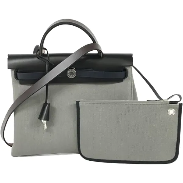 エルメス エールバッグジップ20 ショルダーバッグ キャンバス Ｋ刻印 ゴールド金具