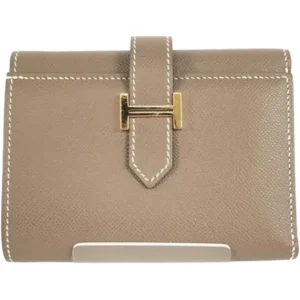 エルメス ベアンコンビネ 財布 レザー W刻印 ゴールド金具