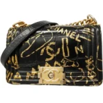 シャネル ボーイシャネル グラフティ チェーンショルダーバッグ レザー