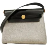 エルメス エールバッグジップミニ ショルダーバッグ キャンバス K刻印 ゴールド金具