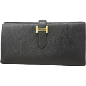 エルメス ベアンスフレ 財布 レザー Z刻印 ゴールド金具