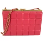 シャネル チョコバー チェーンショルダーバッグ ラムスキン