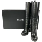 シャネル ブーツ レザー