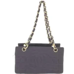 シャネル チョコバー チェーンショルダーバッグ コットン