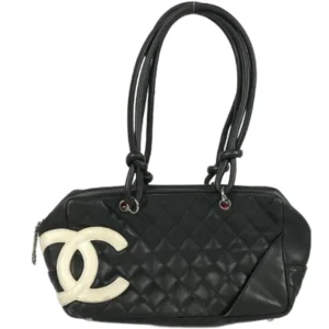 シャネル カンボン ショルダーバッグ レザー