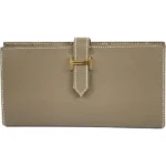 エルメス ベアンスフレ 財布 レザー □R刻印 ゴールド金具