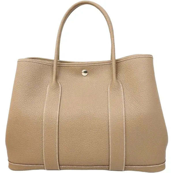 エルメス ガーデンパーティPM トートバッグ レザー B刻印 シルバー金具