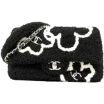 シャネル カメリア チェーンショルダーバッグ ムートン