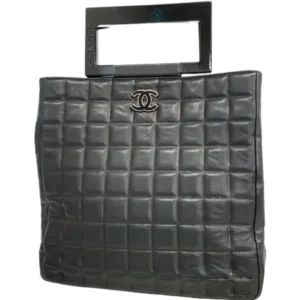 シャネル チョコバー ハンドバッグ ラムスキン