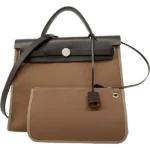 エルメス エールバッグジップPM ショルダーバッグ キャンバス D刻印 シルバー金具